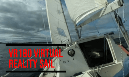 VR180 - Sailing  Lough Neagh on Jaguar 21 Sail Boat. VR180 - Sailing  Lough Neagh on Jaguar 21 Sail Boat.