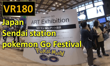 Japan Sendai Station Pokemon Go festival VR Video Japan Sendai Station Pokemon Go festival VR