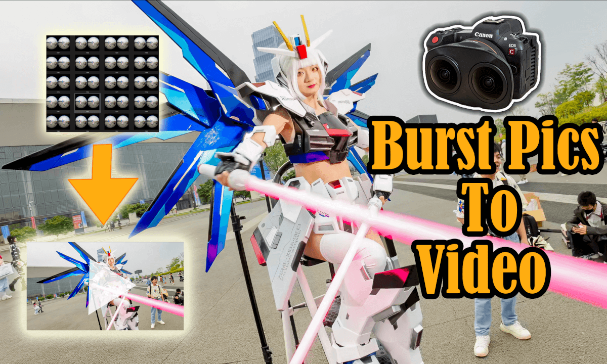 R5C Burst photos converted to video TEST