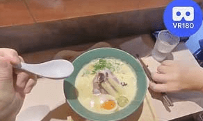Chicken Cream Soup Ramen 白金雞白湯拉麵 @Yoshi Ramen @有囍拉麵中山店. VR180 Virtual Experience