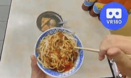 Traditional Dry Noodle 古早味乾麵. @A-Kun Noodles @阿坤麵. VR180 Virtual Tasting