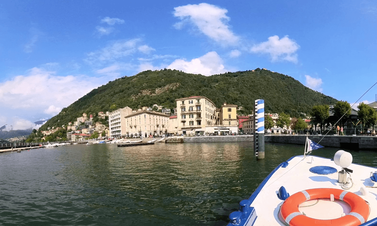 Ferry Leaving Como Italy 360 Video 8K