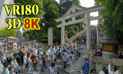 Each town’s portable shrine's entry into the Hie Shrine at Sanno Festival in Tokyo,Japan