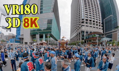 16 portable shrines are paraded through the streets of central Tokyo at Hie Shrine Sanno Festival in Tokyo,Japan