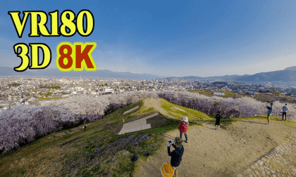 Cherry blossoms at Koboyama Tomb in Matsumoto city,Nagano,Japan VR Video Cherry blossoms at Koboyama Tomb in Matsumoto city,Nagano,Japan VR