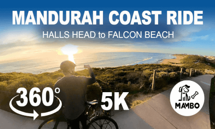 Relaxing Coastal Sunset Ride - Halls Head to Falcon Beach, Western Australia. Relaxing Coastal Sunset Ride - Halls Head to Falcon Beach, Western Australia.