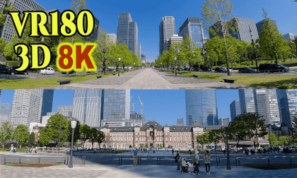 Walking down Gyoko-dori Street towards Tokyo Station in Japan VR Video Walking down Gyoko-dori Street towards Tokyo Station in Japan VR