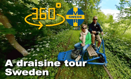 A draisine tour Björnstorp, Sweden VR Video A draisine tour Björnstorp, Sweden VR