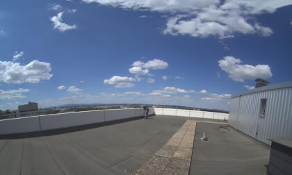 on the roof of a 14-story high-rise building VR Video on the roof of a 14-story high-rise building VR