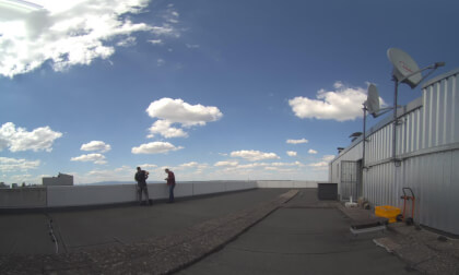 on the roof of a 14-story high-rise building VR Video on the roof of a 14-story high-rise building VR