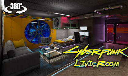 Cyberpunk 2077 Living Room VR 360