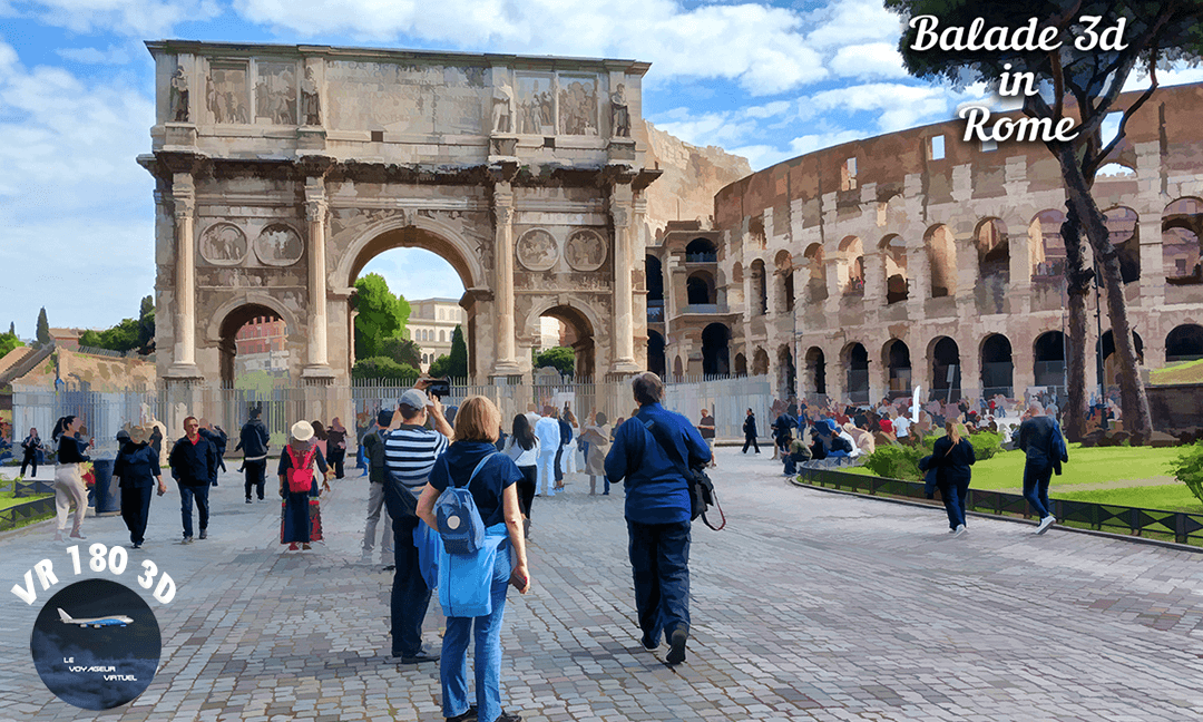 VR 180 3D slideshow - Rome tour #1