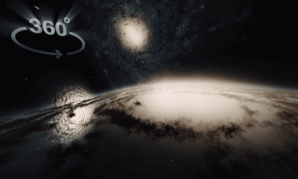Space Journey to the Center of a Bizarre Galaxy Collision