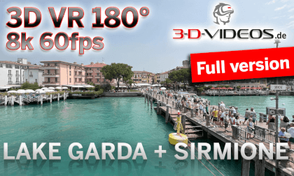 Coastal tour Lake Garda with sightseeing Sirmione - Full version 5:45 - 3D VR180,  8k 60 fps VR Video Coastal tour Lake Garda with sightseeing Sirmione - Full version 5:45 - 3D VR180,  8k 60 fps VR