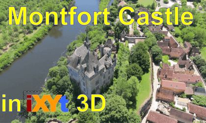 Château de Montfort, Nouvelle-Aquitaine, France in iXYt 3D video for VR, close view VR Video Château de Montfort, Nouvelle-Aquitaine, France in iXYt 3D video for VR, close view VR