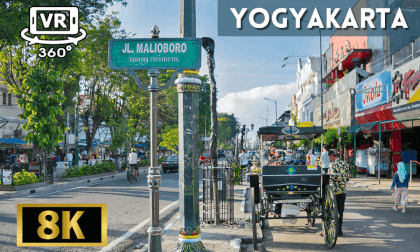 The most famous street in Yogyakarta "Malioboro", Indonesia VR Video The most famous street in Yogyakarta "Malioboro", Indonesia VR