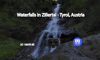 Waterfalls in Zillertal - Tyrol, Austria. VR Video Waterfalls in Zillertal - Tyrol, Austria. VR