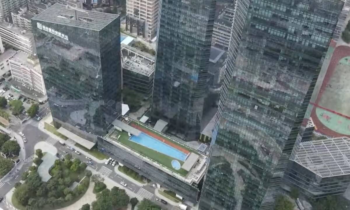 3D aerial video of China Shenzhen International Innovation Center Building
