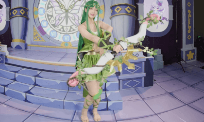 A game character with archery skills VR Video A game character with archery skills VR