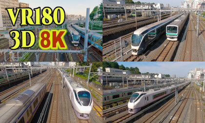 Railway scenery around Uguisudani Station where many trains come and go,TOKYO,JAPAN VR Video Railway scenery around Uguisudani Station where many trains come and go,TOKYO,JAPAN VR