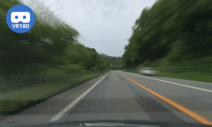[VR180] Ultra high-speed VR in-vehicle video (16x speed) 5.7K 60fps