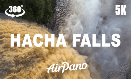 Hacha Falls, Canaima Lagoon, Venezuela. 360 video in 5K. Hacha Falls, Canaima Lagoon, Venezuela. 360 video in 5K.