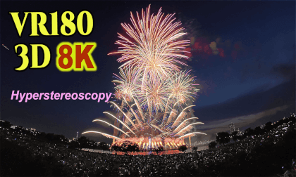 Hyperstereoscopy Tokyo Katsushika Fireworks 2024 in Japan ( Short  Ver. )