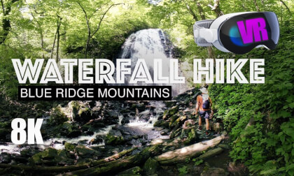 WATERFALL HIKE in 3D: Blue Ridge Mountains VR Video WATERFALL HIKE in 3D: Blue Ridge Mountains VR