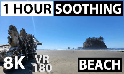 8K, VR180 - 1 Hour Extended - Relaxing Beach 8K, VR180 - 1 Hour Extended - Relaxing Beach