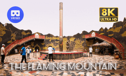 Hottest place in China: The Flaming Mountain 火焰山 | 8K 3D 180 VR Video Hottest place in China: The Flaming Mountain 火焰山 | 8K 3D 180 VR