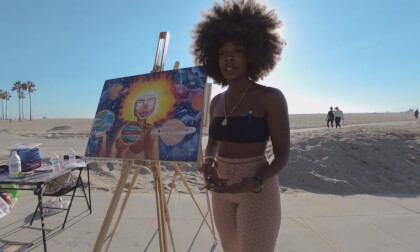 VR180 3D Venice Beach Artist Nzuri Kennedy God is a Black Woman VR Video VR180 3D Venice Beach Artist Nzuri Kennedy God is a Black Woman VR