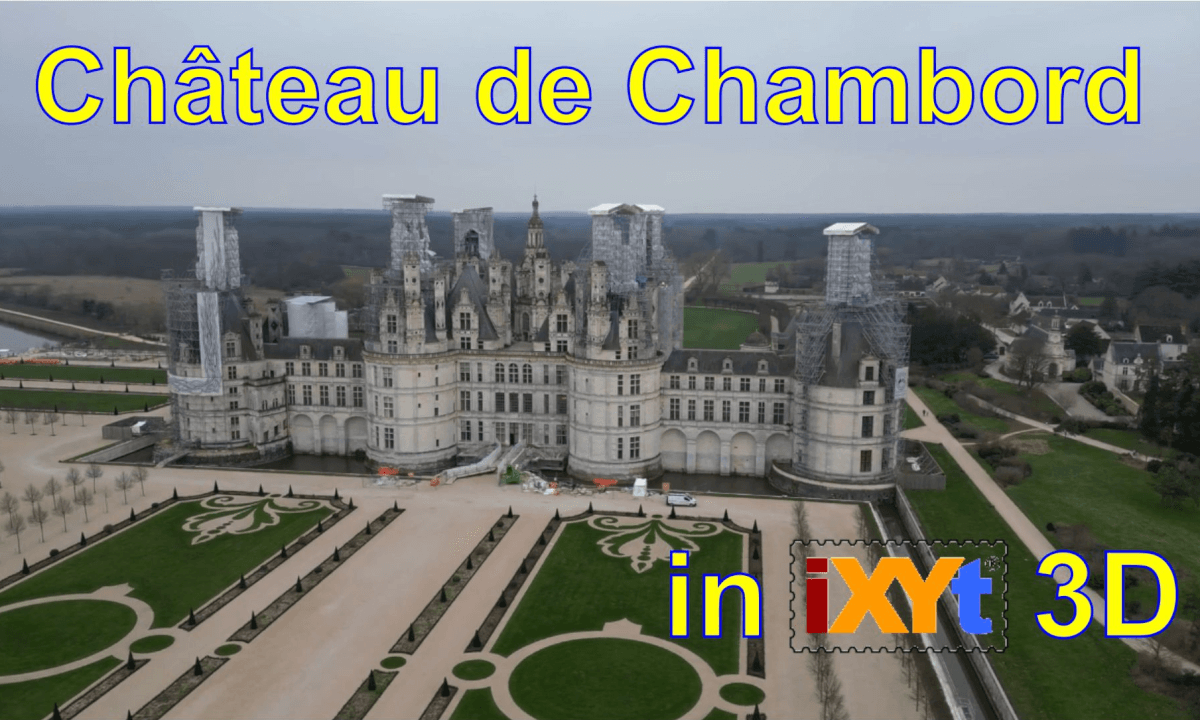 Château de Chambord, Centre-Val de Loire, France in iXYt 3D video for VR