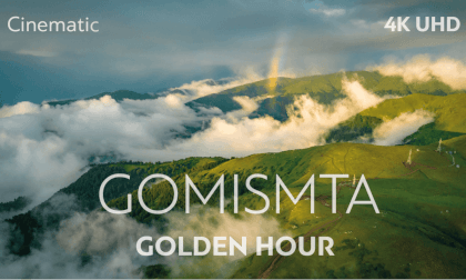 Golden hour in Gomismta. 4K UHD drone video