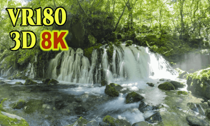 Moto-Taki-falls,Underground water from Mt. Chokai in Akita,Japan VR Video Moto-Taki-falls,Underground water from Mt. Chokai in Akita,Japan VR
