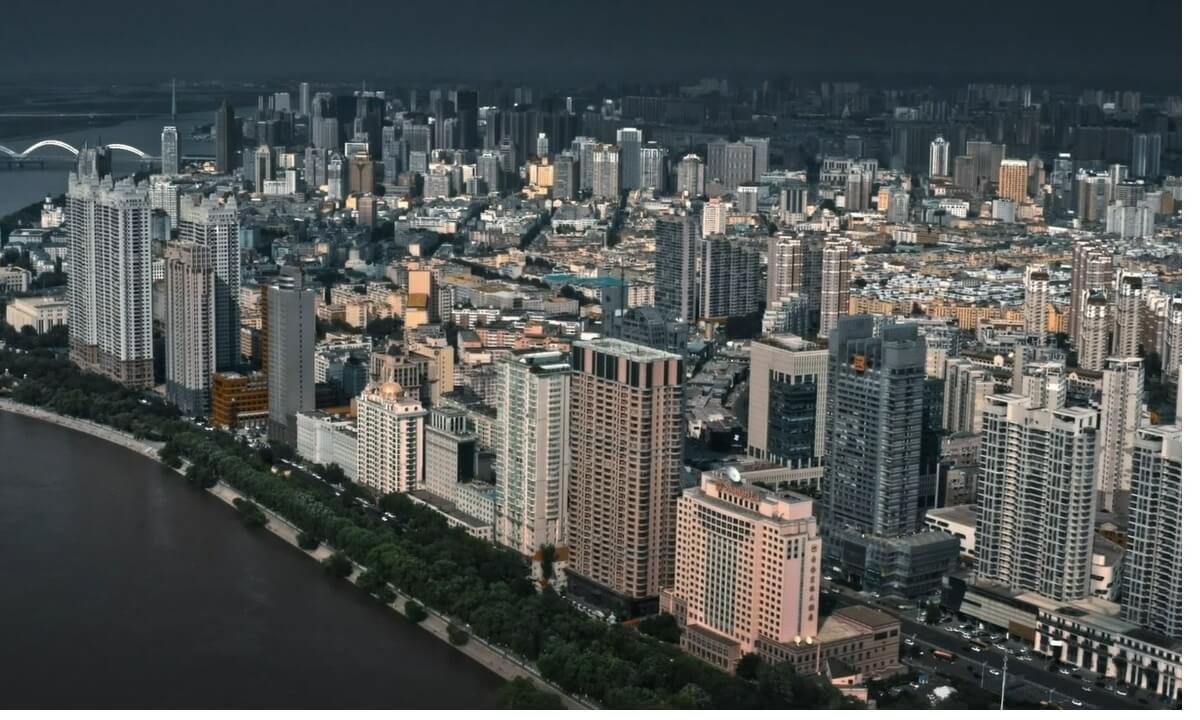 drone 3d aerial city night view ai by 3d5gcc