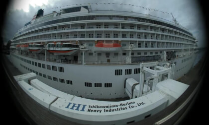 Cruise ship Asuka II at Osanbashi Pier in Yokohama, Japan Cruise ship Asuka II at Osanbashi Pier in Yokohama, Japan