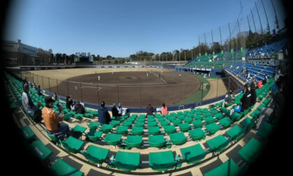 Fighters farm club play spiring training game at Kamagaya Stadium in Chiba, Japan VR Video Fighters farm club play spiring training game at Kamagaya Stadium in Chiba, Japan VR