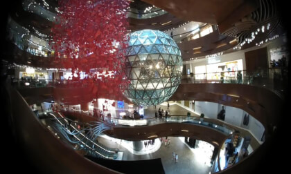 Gold Ball Feature at K11Musea in Victoria Dockside, Hong Kong VR Video Gold Ball Feature at K11Musea in Victoria Dockside, Hong Kong VR