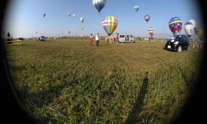 Saga International Balloon Fiesta overhead Kase River in Saga, Japan VR Video Saga International Balloon Fiesta overhead Kase River in Saga, Japan VR