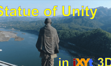 Statue of Unity, back, Gujarat state, India in iXYt 3D  video for VR Statue of Unity, back, Gujarat state, India in iXYt 3D  video for VR