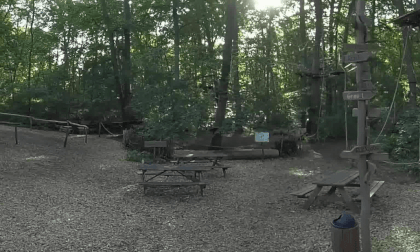 Walk around Kletterwald Darmstadt /  Climbing forest (360 3D) VR Video Walk around Kletterwald Darmstadt /  Climbing forest (360 3D) VR