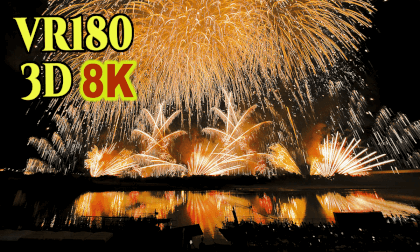 Hyperstereoscopy 3D Fireworks bursting overhead at Nagaoka Part2 in Niigata,JAPAN VR Video Hyperstereoscopy 3D Fireworks bursting overhead at Nagaoka Part2 in Niigata,JAPAN VR