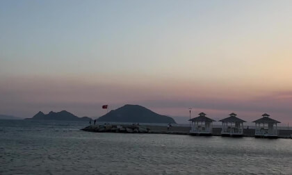 Breathtaking sunset over Bodrum, Turkey 3D_FSBS Breathtaking sunset over Bodrum, Turkey 3D_FSBS