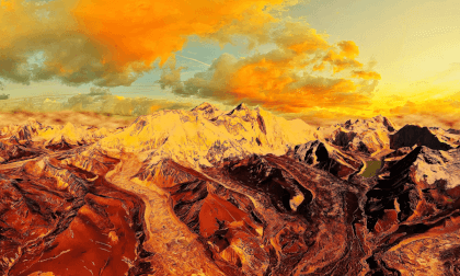 Sunset over Mount Everest 8K Sunset over Mount Everest 8K