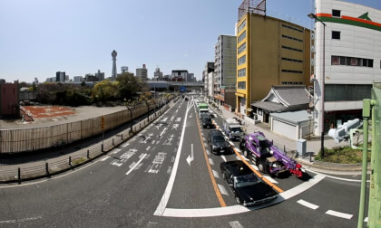 Ebisuchō road (Osaka, Japan) - 恵美須町駅 Ebisuchō road (Osaka, Japan) - 恵美須町駅