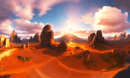 Dusk Mountain Scenery