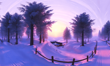 Purple Snowfield VR Video Purple Snowfield VR