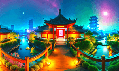 Moonlight in the courtyard VR Video Moonlight in the courtyard VR