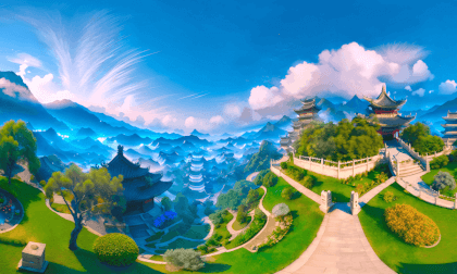 Beautiful scenery of the villa VR Video Beautiful scenery of the villa VR