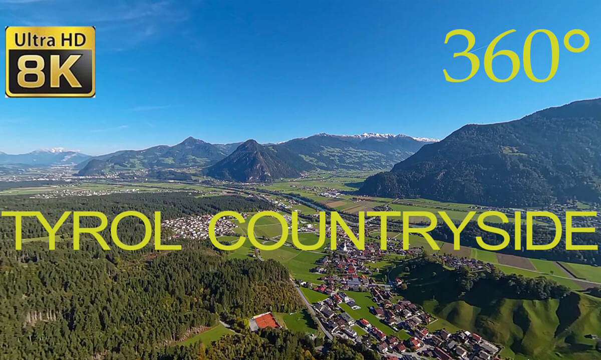 Tyrolean countryside - Drone video VR 360 8K